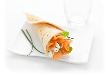 Wrap au saumon fumé